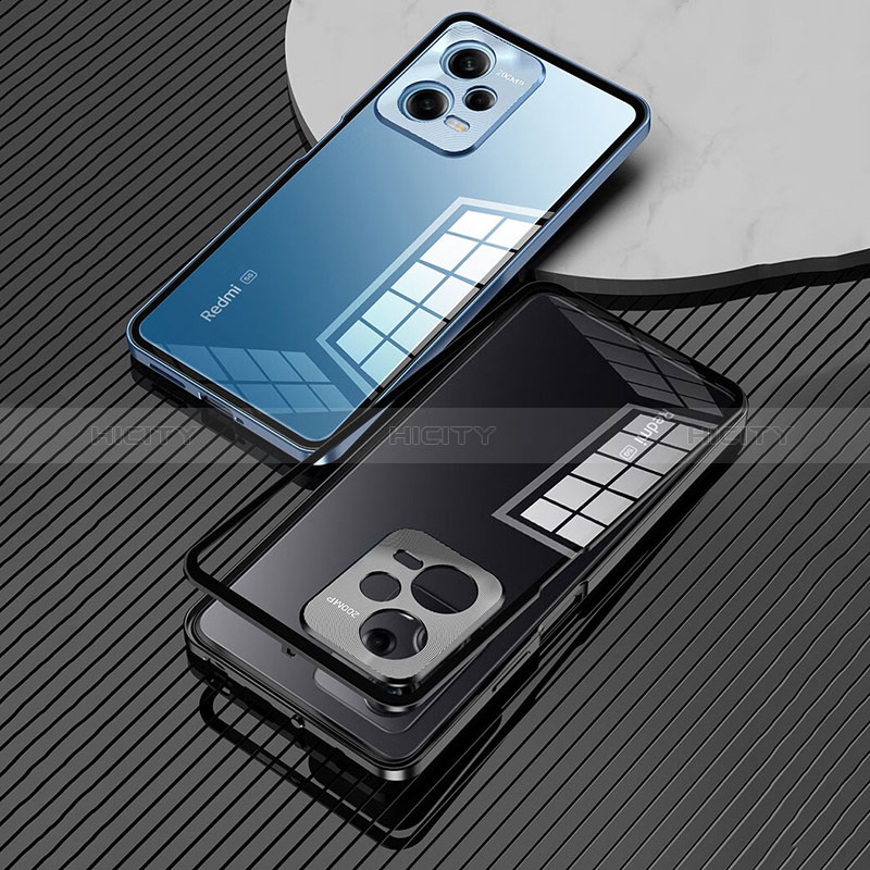 Custodia Lusso Alluminio Laterale Specchio 360 Gradi Cover per Xiaomi Redmi Note 12 Pro 5G