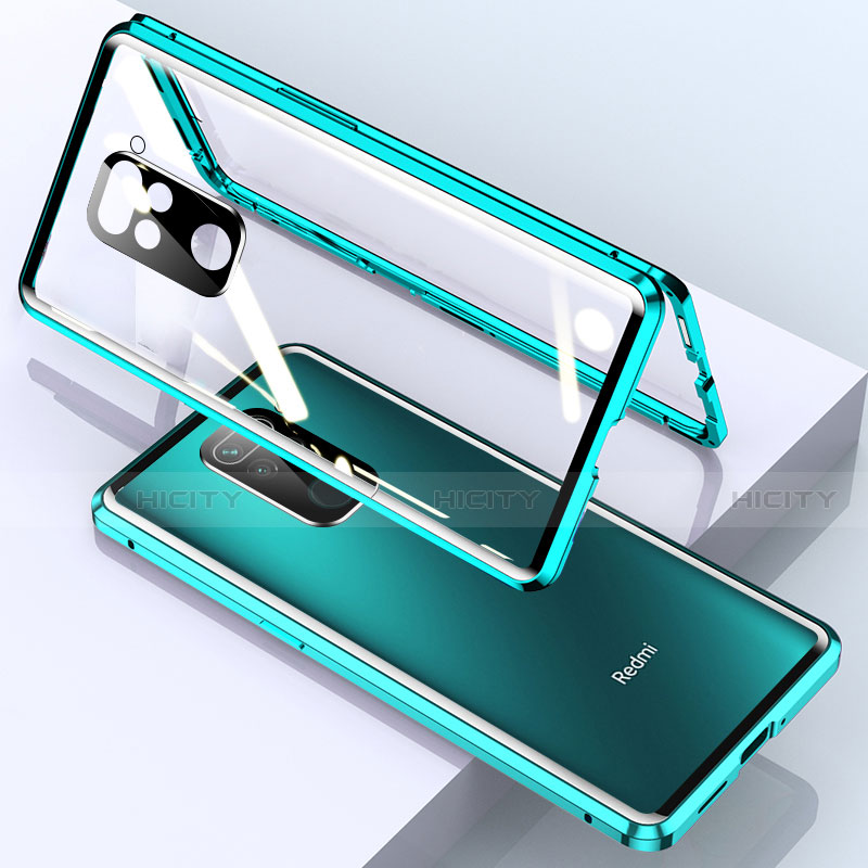 Custodia Lusso Alluminio Laterale Specchio 360 Gradi Cover per Xiaomi Redmi Note 9