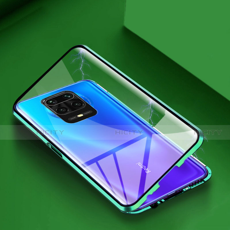 Custodia Lusso Alluminio Laterale Specchio 360 Gradi Cover per Xiaomi Redmi Note 9 Pro