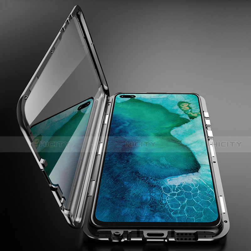 Custodia Lusso Alluminio Laterale Specchio 360 Gradi Cover T01 per Huawei Honor V30 5G