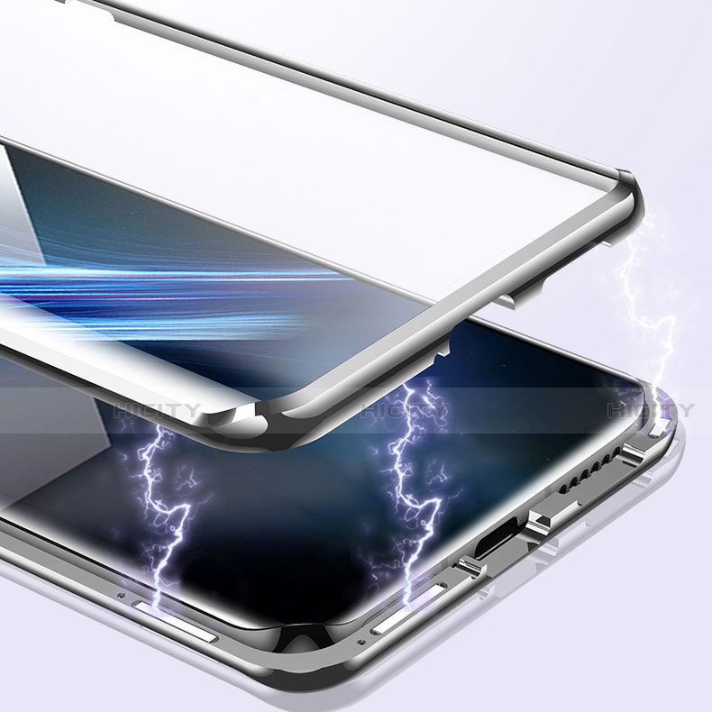 Custodia Lusso Alluminio Laterale Specchio 360 Gradi Cover T01 per Huawei Honor X10 5G