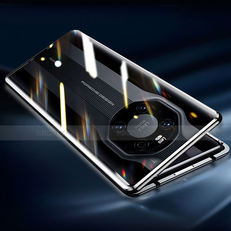 Custodia Lusso Alluminio Laterale Specchio 360 Gradi Cover T01 per Huawei Mate 40 RS