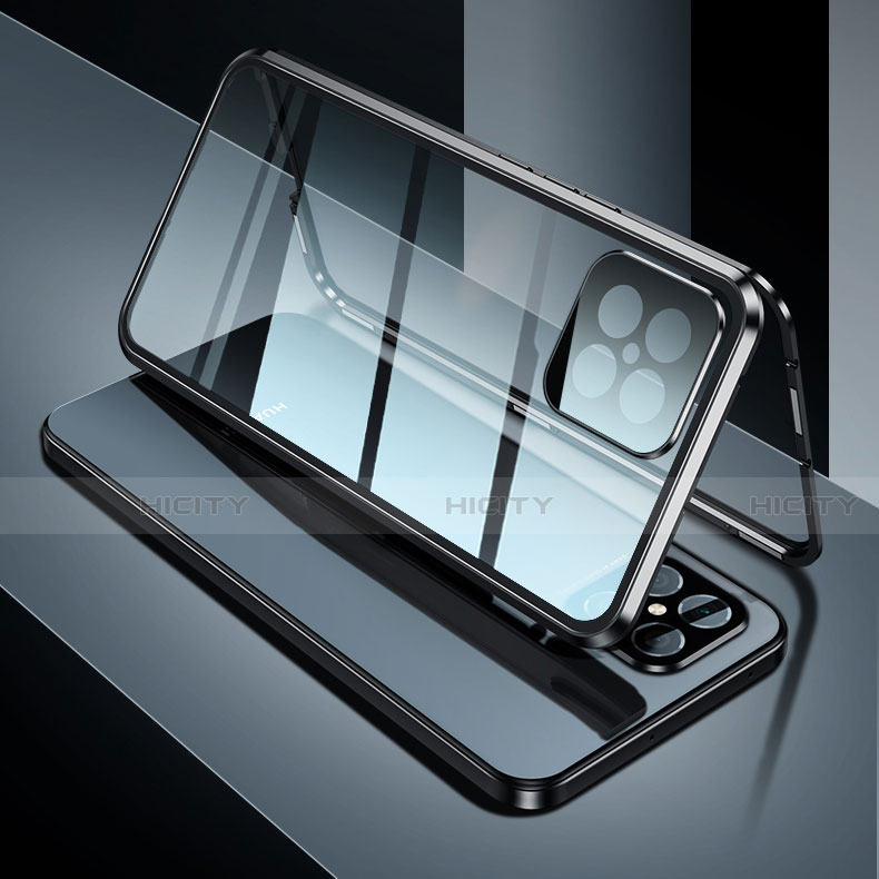 Custodia Lusso Alluminio Laterale Specchio 360 Gradi Cover T01 per Huawei Nova 8 SE 5G