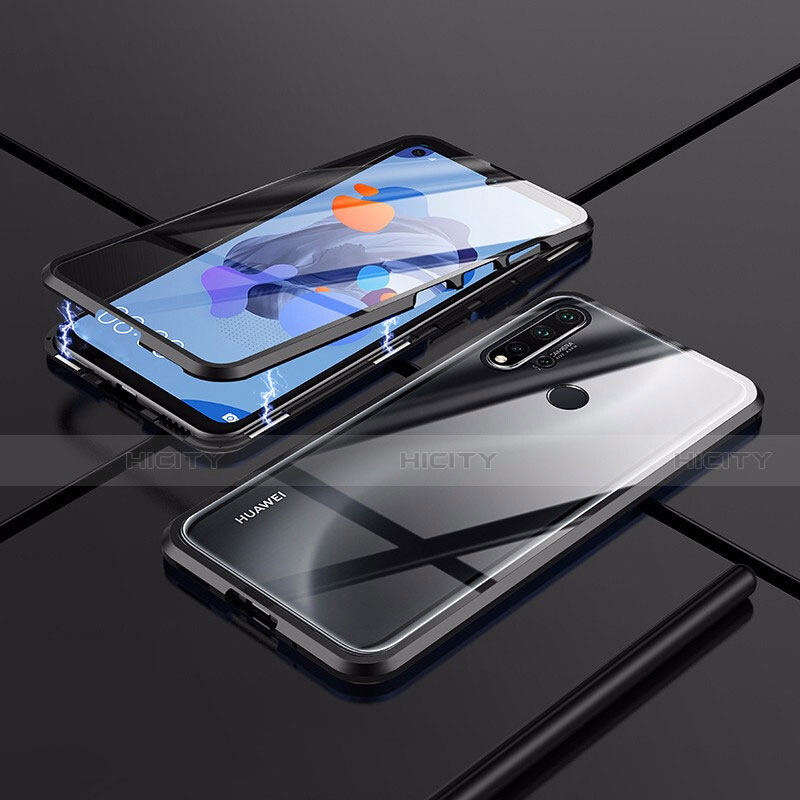 Custodia Lusso Alluminio Laterale Specchio 360 Gradi Cover T01 per Huawei P20 Lite (2019)