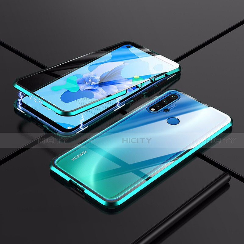 Custodia Lusso Alluminio Laterale Specchio 360 Gradi Cover T01 per Huawei P20 Lite (2019)