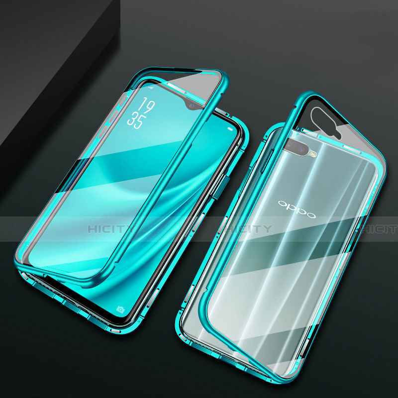 Custodia Lusso Alluminio Laterale Specchio 360 Gradi Cover T01 per Oppo K1