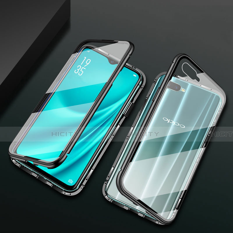 Custodia Lusso Alluminio Laterale Specchio 360 Gradi Cover T01 per Oppo K1