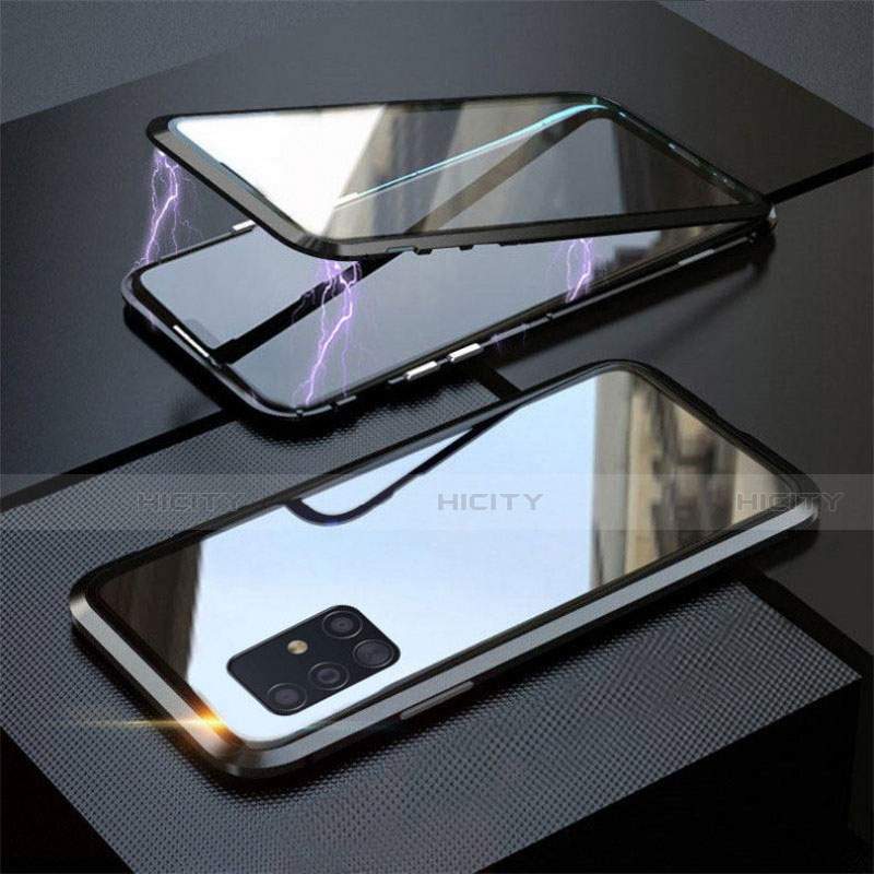 Custodia Lusso Alluminio Laterale Specchio 360 Gradi Cover T01 per Samsung Galaxy A51 5G