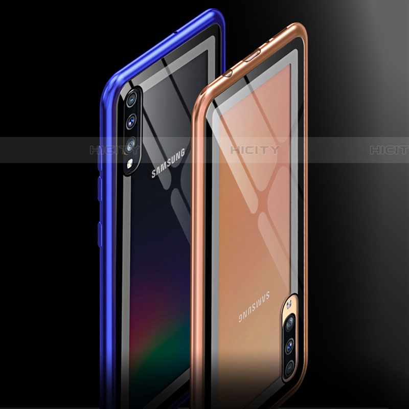 Custodia Lusso Alluminio Laterale Specchio 360 Gradi Cover T01 per Samsung Galaxy A90 5G