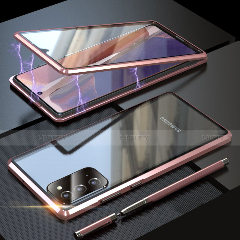 Custodia Lusso Alluminio Laterale Specchio 360 Gradi Cover T01 per Samsung Galaxy Note 20 5G