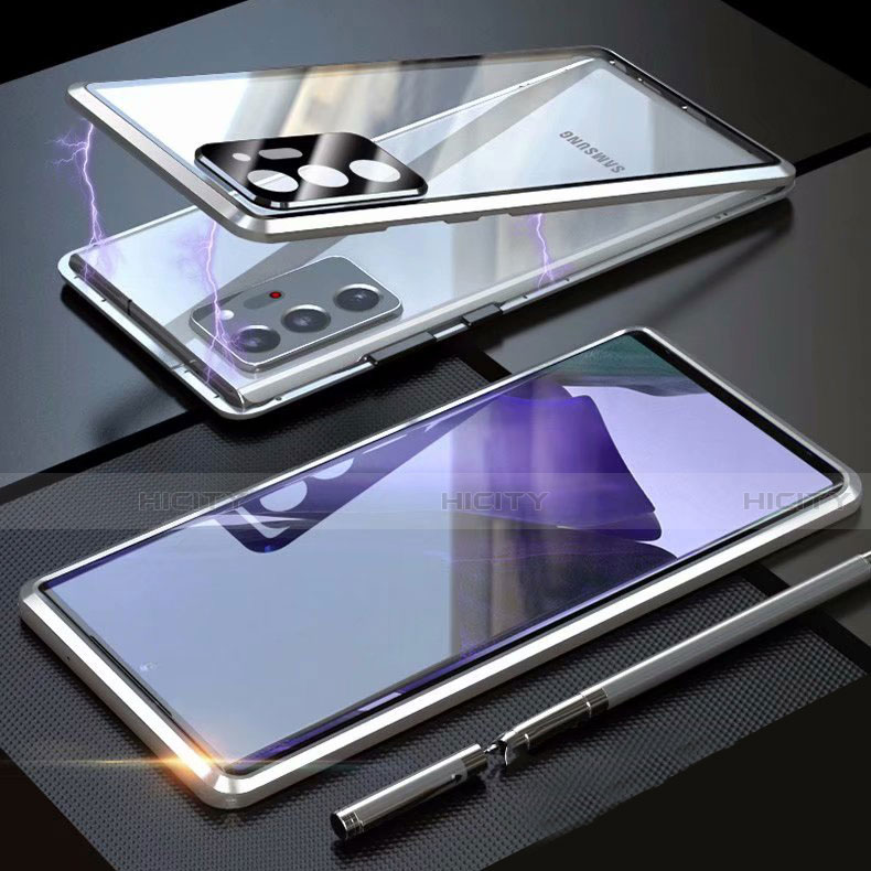 Custodia Lusso Alluminio Laterale Specchio 360 Gradi Cover T01 per Samsung Galaxy Note 20 Ultra 5G