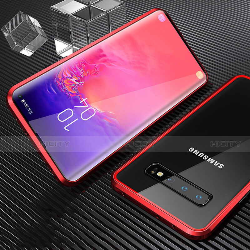 Custodia Lusso Alluminio Laterale Specchio 360 Gradi Cover T01 per Samsung Galaxy S10 5G