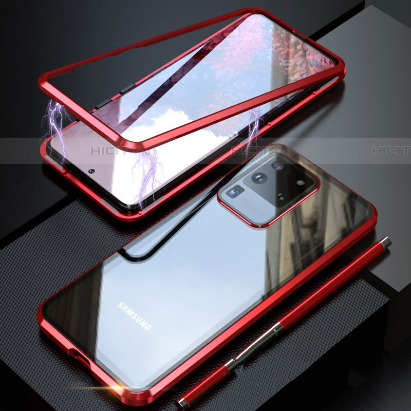 Custodia Lusso Alluminio Laterale Specchio 360 Gradi Cover T01 per Samsung Galaxy S20 Ultra