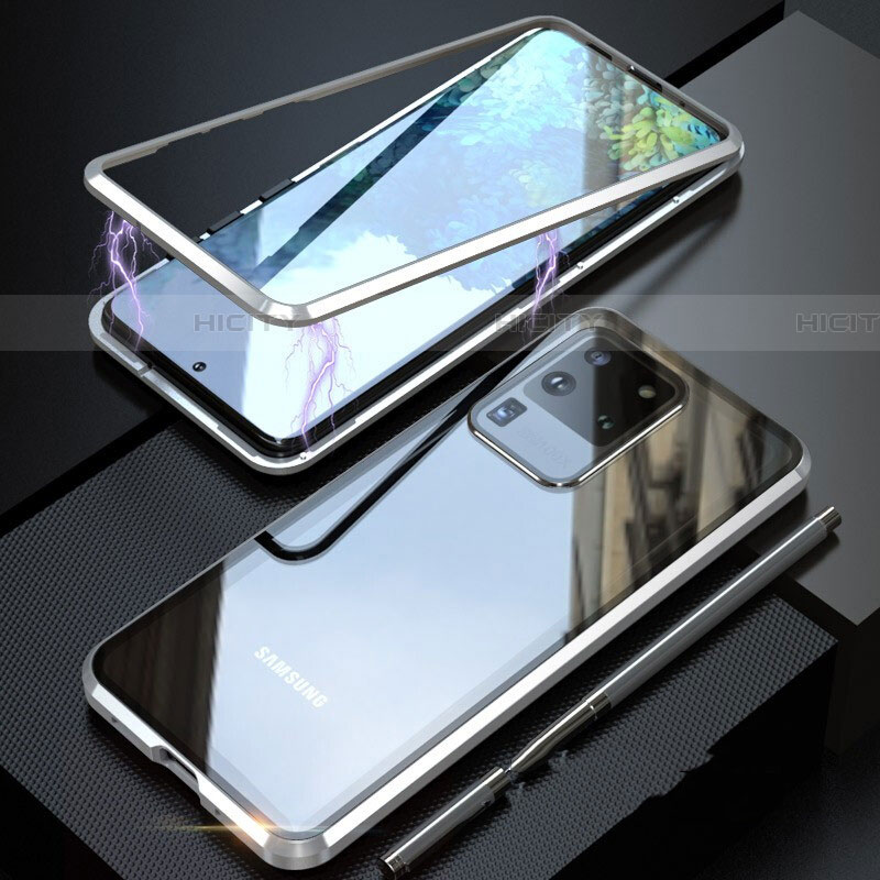 Custodia Lusso Alluminio Laterale Specchio 360 Gradi Cover T01 per Samsung Galaxy S20 Ultra