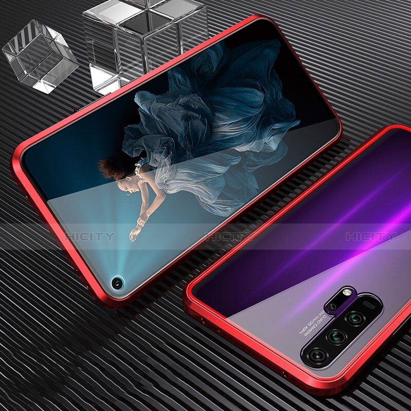 Custodia Lusso Alluminio Laterale Specchio 360 Gradi Cover T02 per Huawei Honor 20 Pro