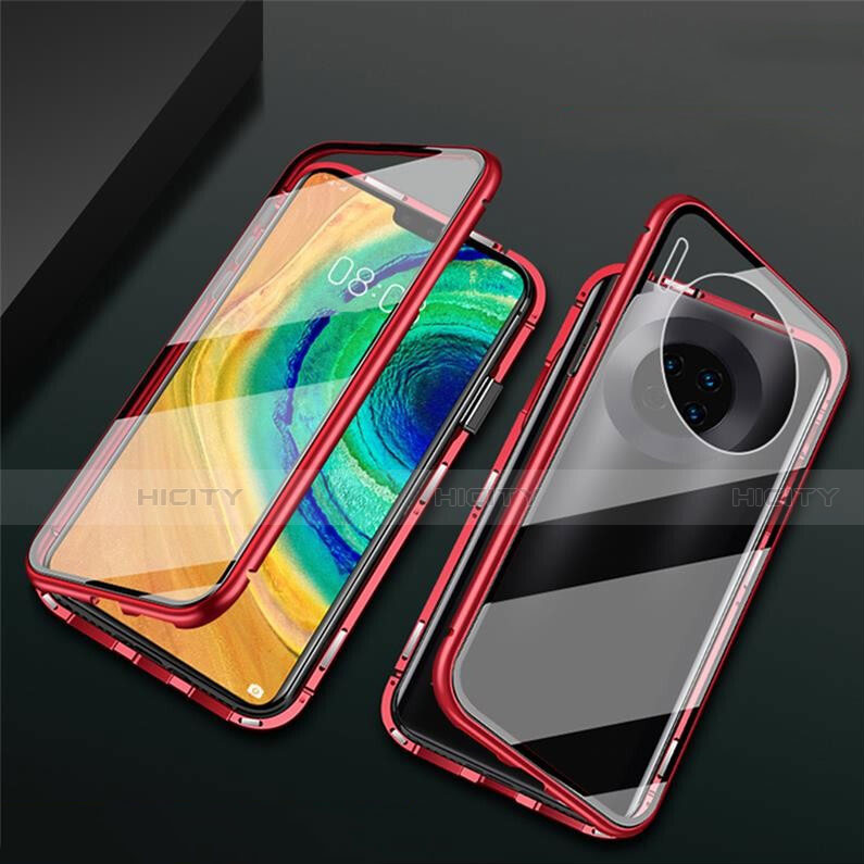 Custodia Lusso Alluminio Laterale Specchio 360 Gradi Cover T02 per Huawei Mate 30