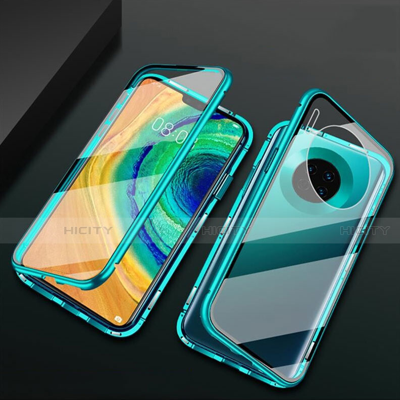 Custodia Lusso Alluminio Laterale Specchio 360 Gradi Cover T02 per Huawei Mate 30 Pro