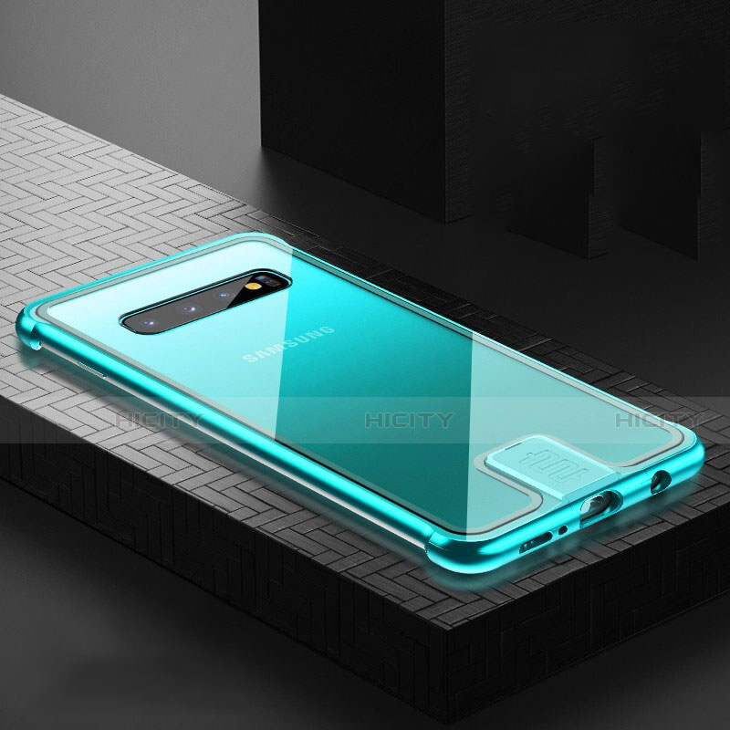 Custodia Lusso Alluminio Laterale Specchio 360 Gradi Cover T02 per Samsung Galaxy S10