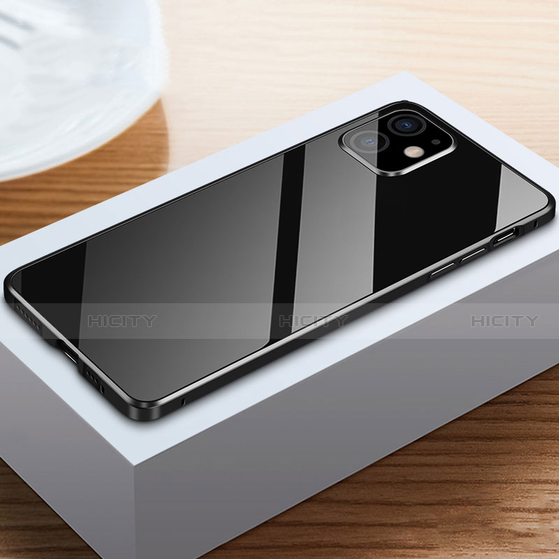 Custodia Lusso Alluminio Laterale Specchio 360 Gradi Cover T03 per Apple iPhone 12 Mini