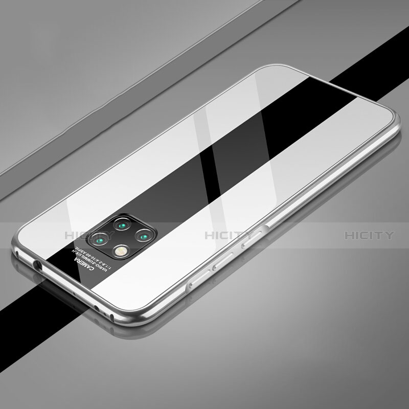 Custodia Lusso Alluminio Laterale Specchio 360 Gradi Cover T03 per Huawei Mate 20 Pro