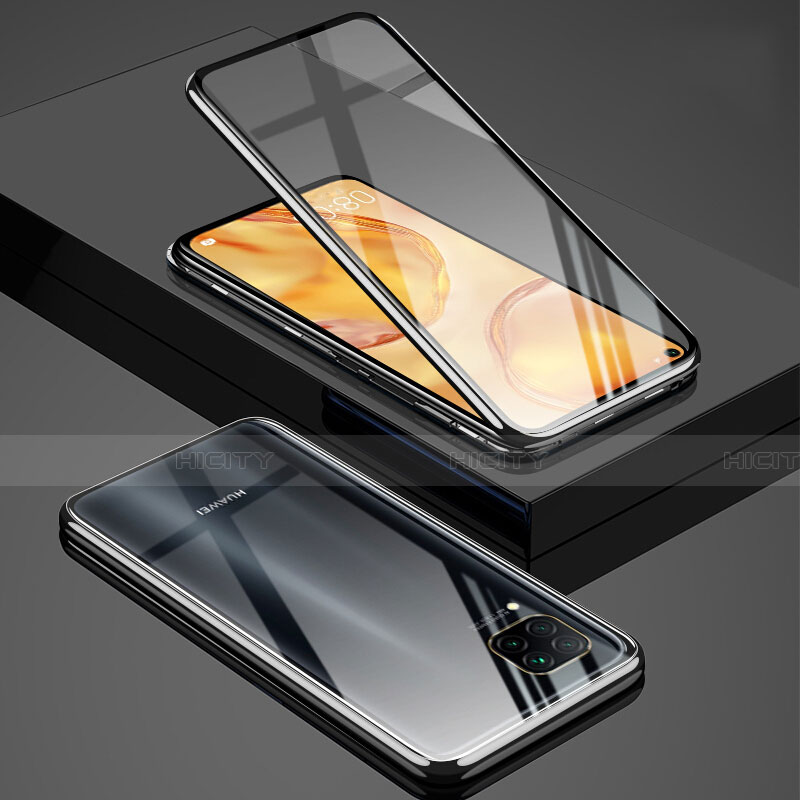 Custodia Lusso Alluminio Laterale Specchio 360 Gradi Cover T03 per Huawei Nova 7i Argento