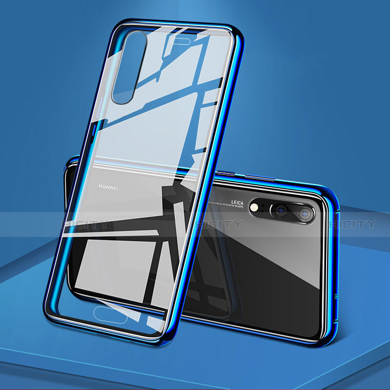 Custodia Lusso Alluminio Laterale Specchio 360 Gradi Cover T03 per Huawei P20