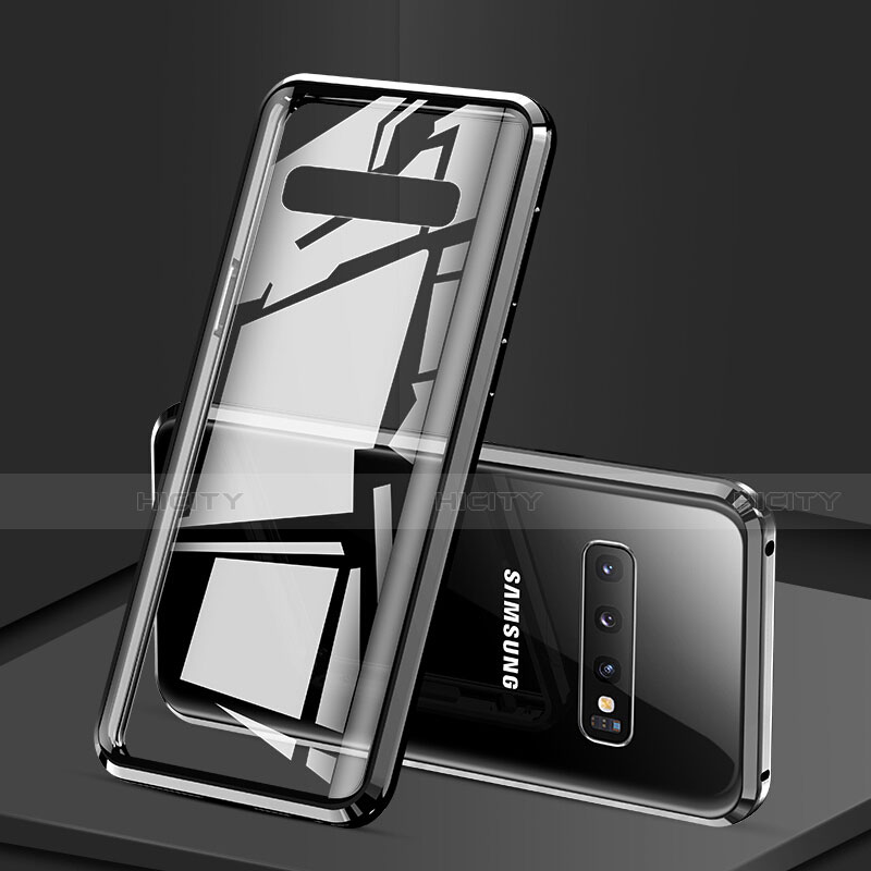 Custodia Lusso Alluminio Laterale Specchio 360 Gradi Cover T03 per Samsung Galaxy S10