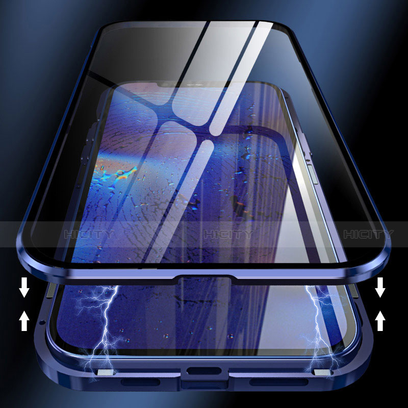 Custodia Lusso Alluminio Laterale Specchio 360 Gradi Cover T04 per Apple iPhone 12 Pro