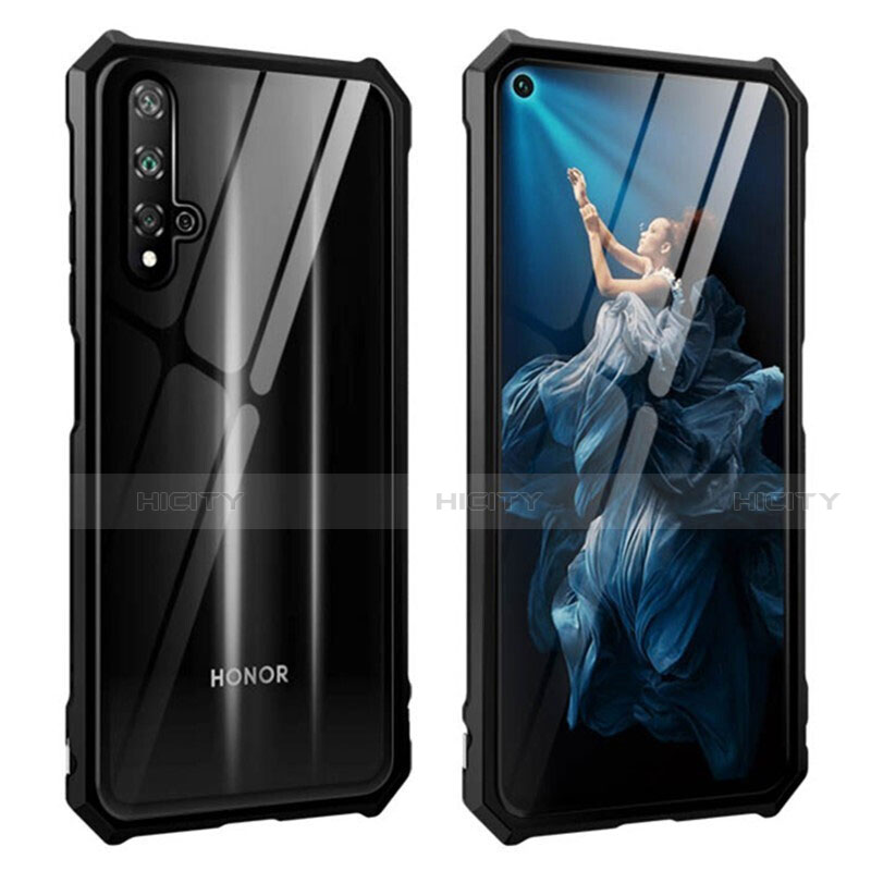 Custodia Lusso Alluminio Laterale Specchio 360 Gradi Cover T04 per Huawei Honor 20