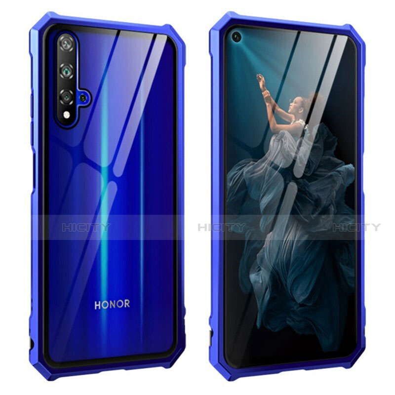 Custodia Lusso Alluminio Laterale Specchio 360 Gradi Cover T04 per Huawei Honor 20