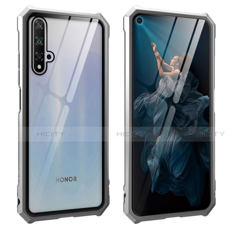 Custodia Lusso Alluminio Laterale Specchio 360 Gradi Cover T04 per Huawei Honor 20