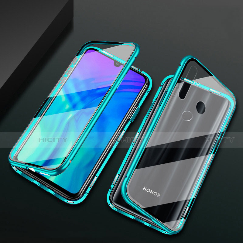 Custodia Lusso Alluminio Laterale Specchio 360 Gradi Cover T04 per Huawei Honor 20 Lite Verde