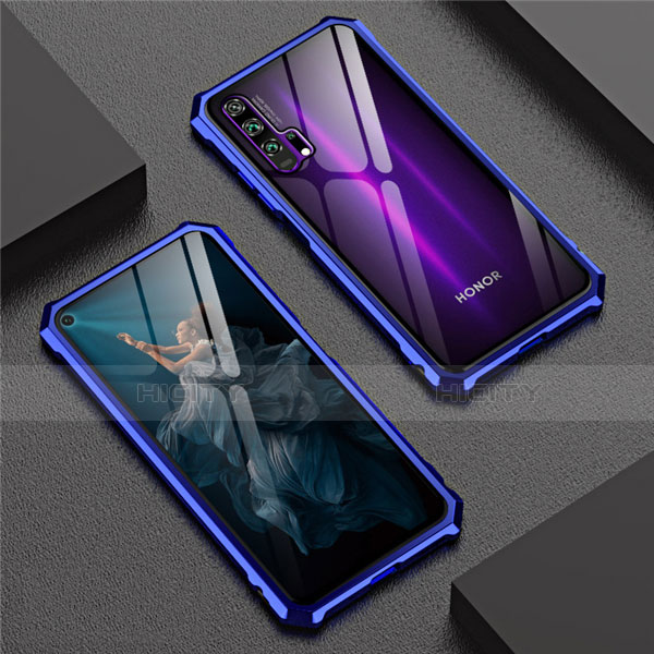 Custodia Lusso Alluminio Laterale Specchio 360 Gradi Cover T04 per Huawei Honor 20 Pro