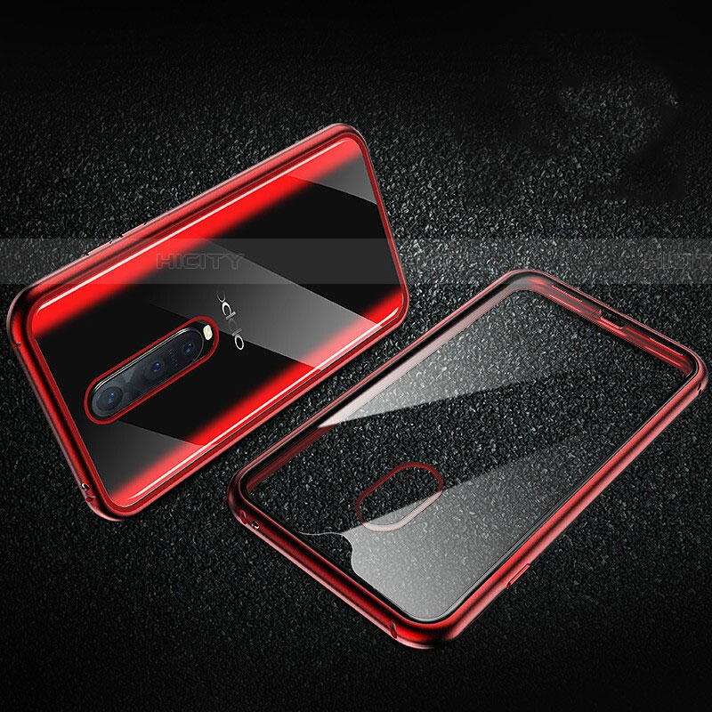 Custodia Lusso Alluminio Laterale Specchio 360 Gradi Cover T04 per Oppo RX17 Pro