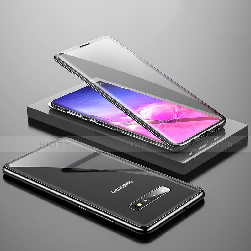 Custodia Lusso Alluminio Laterale Specchio 360 Gradi Cover T04 per Samsung Galaxy S10