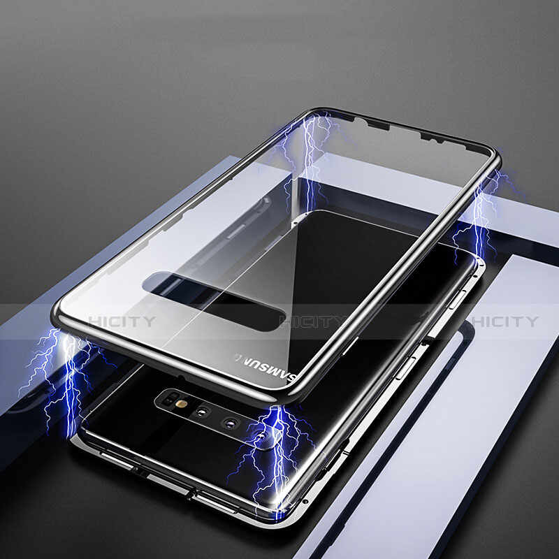 Custodia Lusso Alluminio Laterale Specchio 360 Gradi Cover T04 per Samsung Galaxy S10