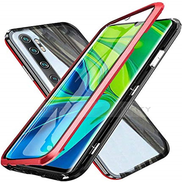 Custodia Lusso Alluminio Laterale Specchio 360 Gradi Cover T04 per Xiaomi Mi Note 10