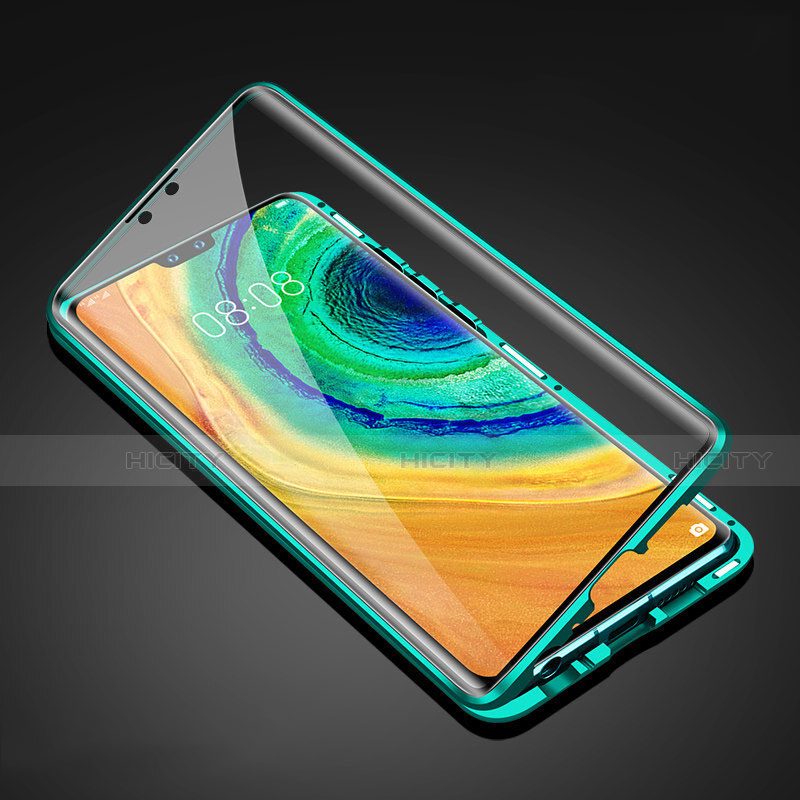 Custodia Lusso Alluminio Laterale Specchio 360 Gradi Cover T05 per Huawei Mate 30 Pro