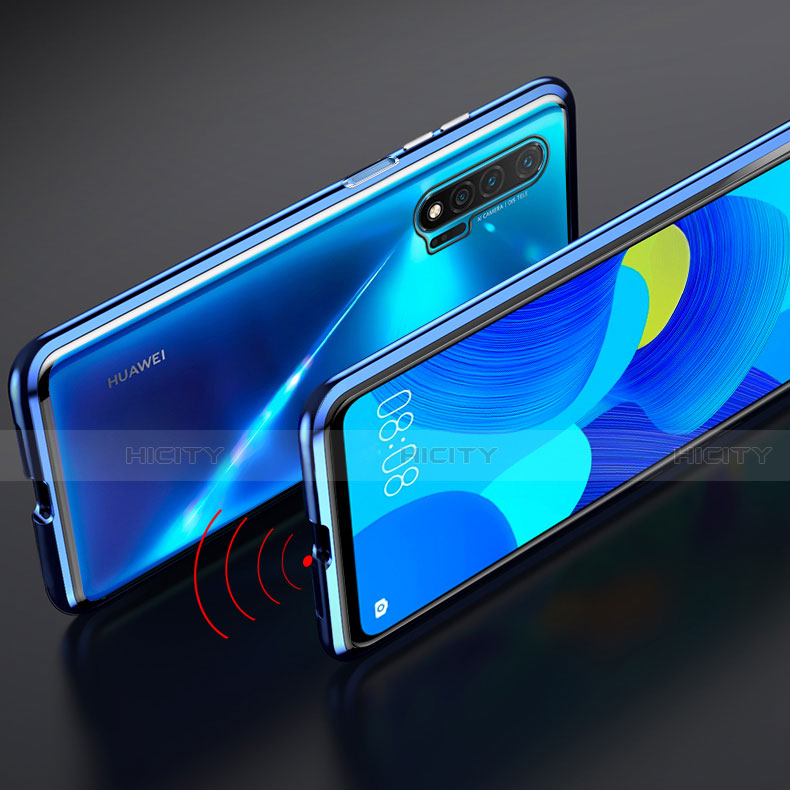 Custodia Lusso Alluminio Laterale Specchio 360 Gradi Cover T05 per Huawei Nova 6 5G