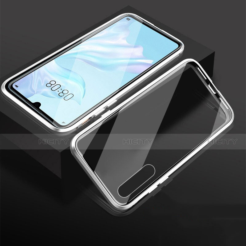 Custodia Lusso Alluminio Laterale Specchio 360 Gradi Cover T05 per Huawei P30