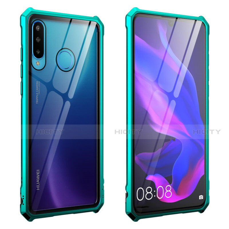 Custodia Lusso Alluminio Laterale Specchio 360 Gradi Cover T05 per Huawei P30 Lite XL