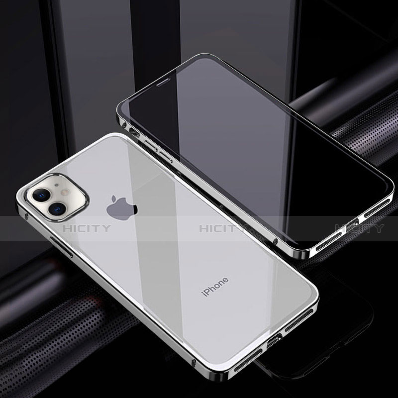 Custodia Lusso Alluminio Laterale Specchio 360 Gradi Cover T06 per Apple iPhone 12