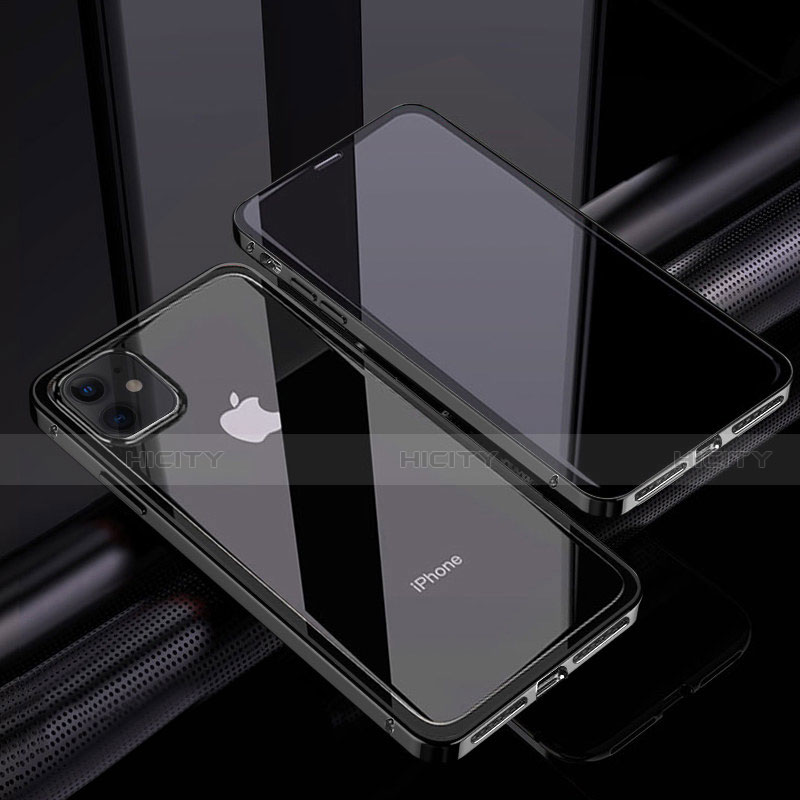 Custodia Lusso Alluminio Laterale Specchio 360 Gradi Cover T06 per Apple iPhone 12