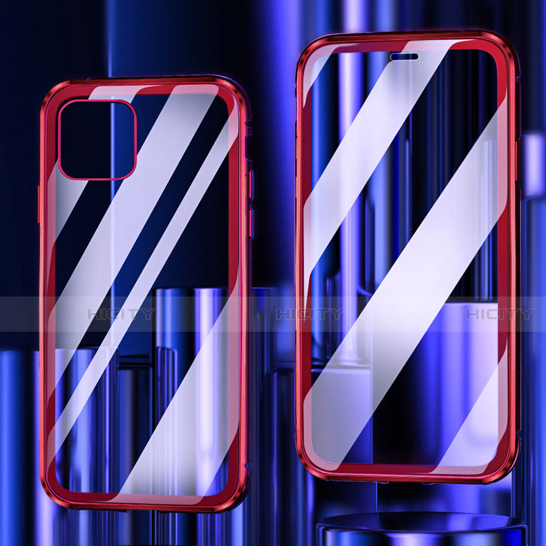 Custodia Lusso Alluminio Laterale Specchio 360 Gradi Cover T06 per Apple iPhone 12 Pro Max