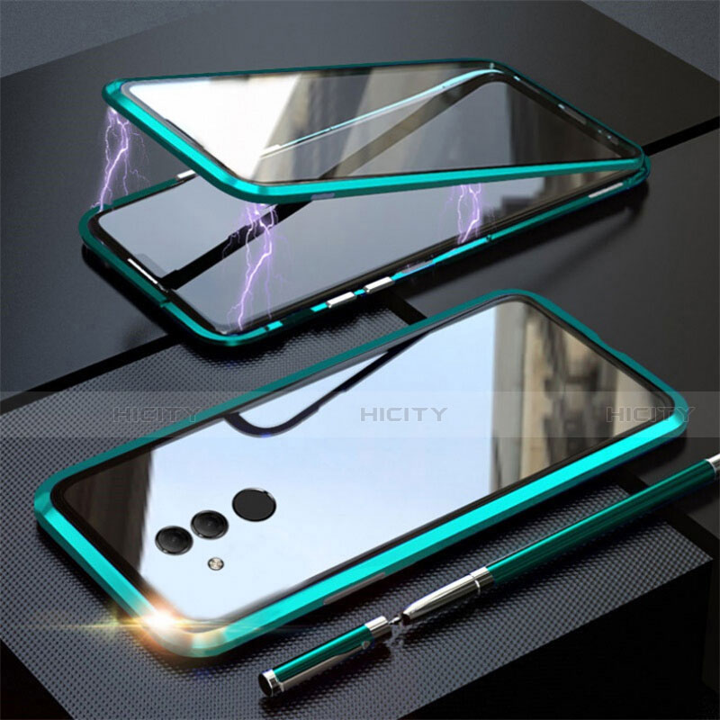 Custodia Lusso Alluminio Laterale Specchio 360 Gradi Cover T06 per Huawei Mate 20 Lite