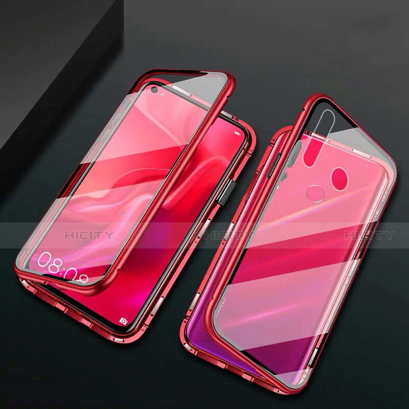 Custodia Lusso Alluminio Laterale Specchio 360 Gradi Cover T06 per Huawei P30 Lite New Edition