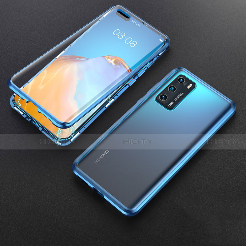 Custodia Lusso Alluminio Laterale Specchio 360 Gradi Cover T06 per Huawei P40