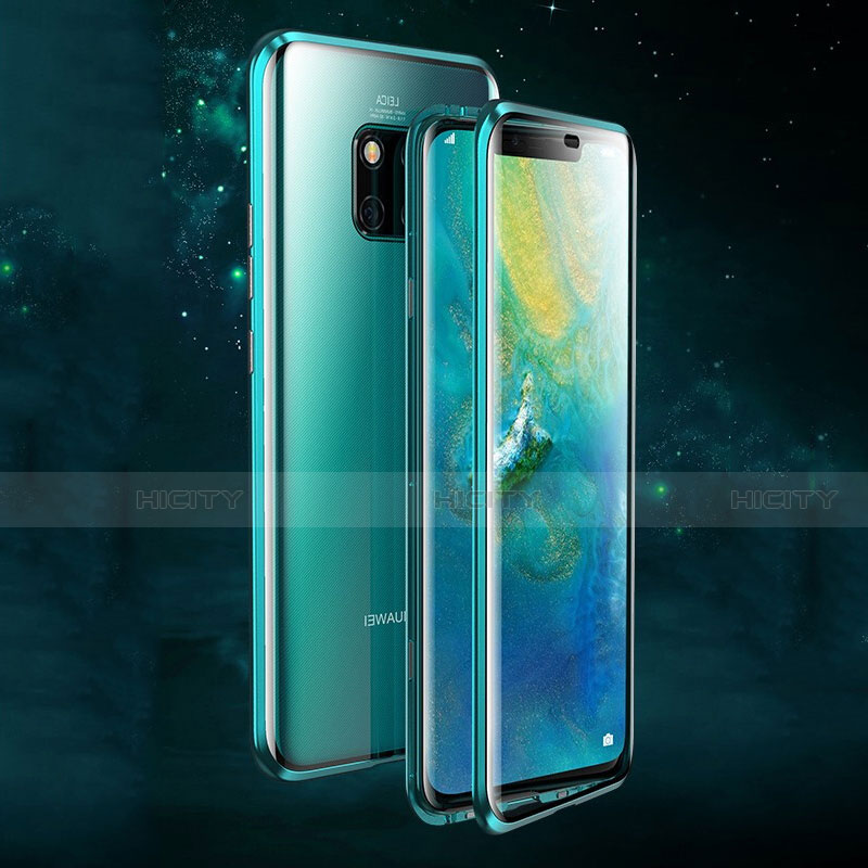 Custodia Lusso Alluminio Laterale Specchio 360 Gradi Cover T07 per Huawei Mate 20 Pro