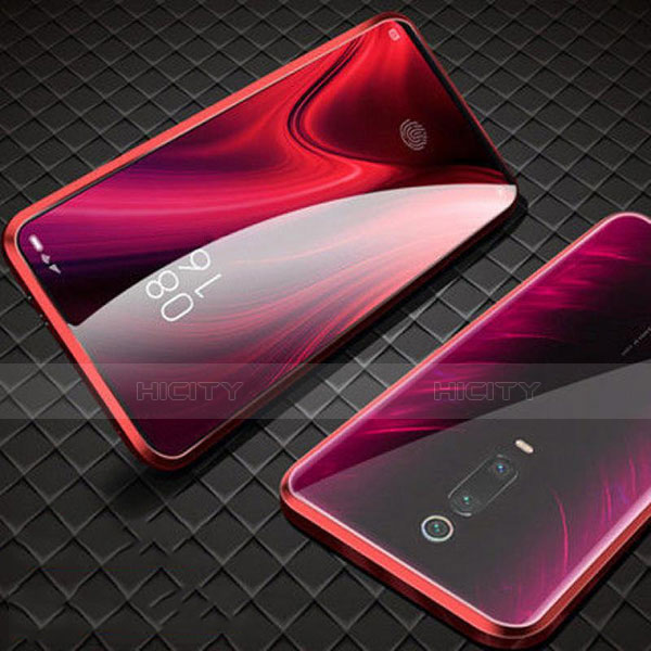 Custodia Lusso Alluminio Laterale Specchio 360 Gradi Cover T07 per Xiaomi Redmi K20 Pro Rosso