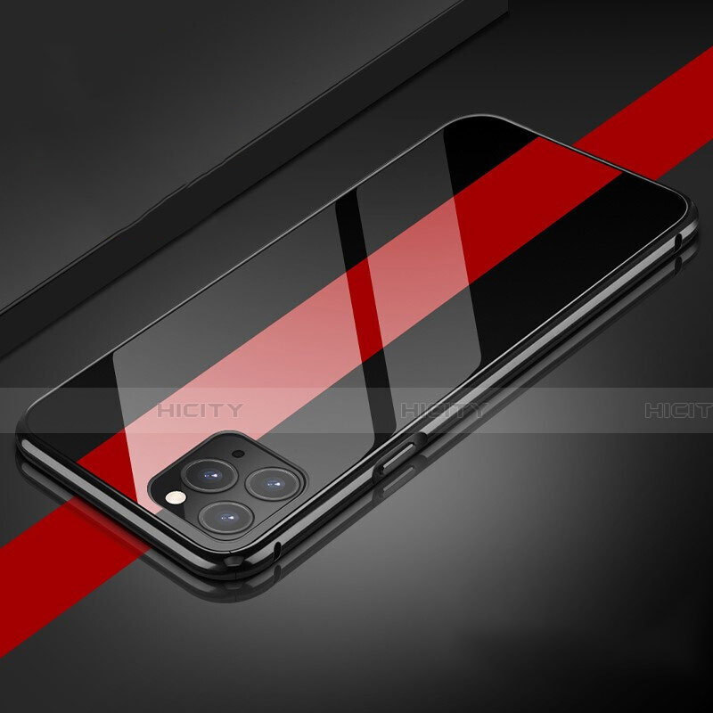Custodia Lusso Alluminio Laterale Specchio 360 Gradi Cover T08 per Apple iPhone 11 Pro Max
